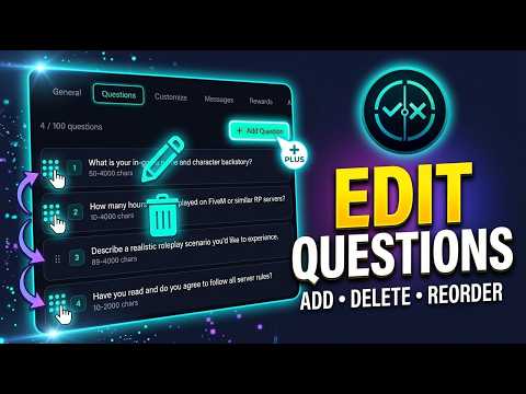 Managing Panel Questions: Add, edit, reorder, delete